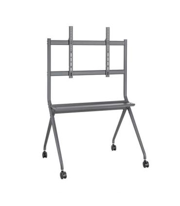 Aisens Soporte de Suelo Pro para Pantallas Interactivas/TV de 50 a 86" - Bandeja Multiusos - Peso Max. 120kg - Color Negro