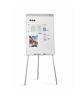 Faibo Pizarra/Caballete Metalico 700x1020mm - Superficie Magnetica - Bandeja para Rotuladores - Color Blanco