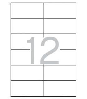 Apli Etiquetas Blancas Permanentes 97.0 x 42.4mm 25 Hojas