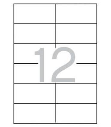 Apli Etiquetas Blancas Permanentes 97.0 x 42.4mm 25 Hojas