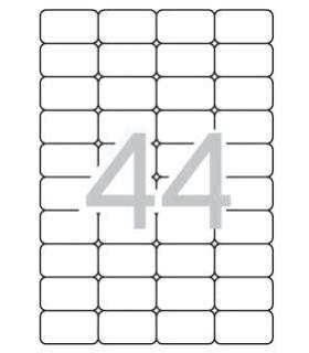 Apli Etiquetas Translucidas Resistentes Intemperie 48.5 x 25.4mm 20 Hojas