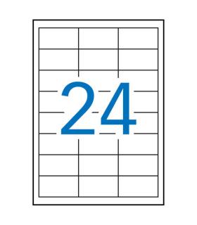 Apli Etiquetas Blancas Resistentes Intemperie 64.6 x 33.8mm 20 Hojas