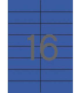 Apli Etiquetas Azules Permanentes 105.0 x 37.0mm 20 Hojas