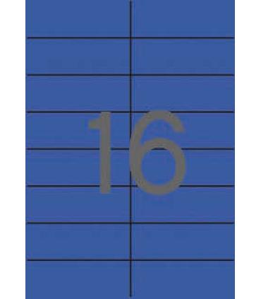 Apli Etiquetas Azules Permanentes 105.0 x 37.0mm 20 Hojas