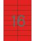 Apli Etiquetas Rojas Permanentes 105.0 x 37.0mm 20 Hojas