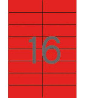 Apli Etiquetas Rojas Permanentes 105.0 x 37.0mm 20 Hojas