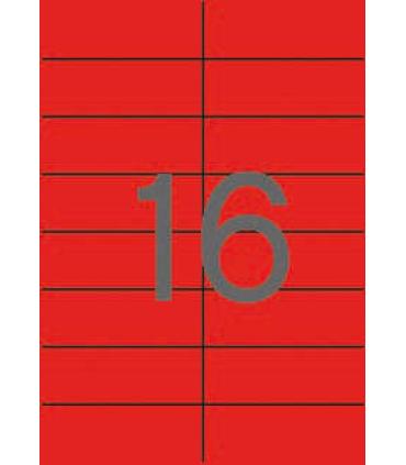 Apli Etiquetas Rojas Permanentes 105.0 x 37.0mm 20 Hojas