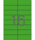 Apli Etiquetas Verdes Permanentes 105.0 x 37.0mm 20 Hojas