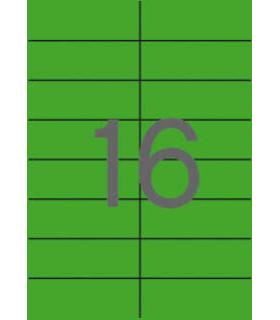 Apli Etiquetas Verdes Permanentes 105.0 x 37.0mm 20 Hojas