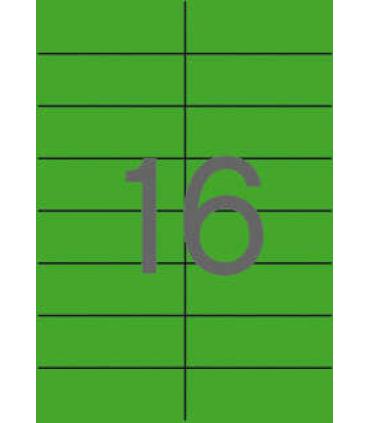 Apli Etiquetas Verdes Permanentes 105.0 x 37.0mm 20 Hojas