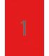 Apli Etiquetas Rojas Permanentes 210.0 x 297.0mm 20 Hojas