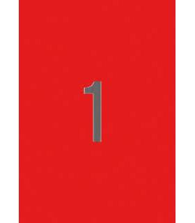 Apli Etiquetas Rojas Permanentes 210.0 x 297.0mm 20 Hojas