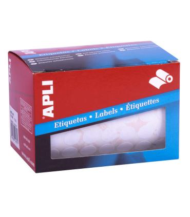 Apli Rollo Etiquetas Blancas Permanentes Ø 13.0mm