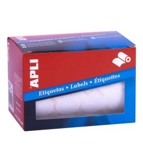 Apli Rollo Etiquetas Blancas Permanentes Ø 25.0mm
