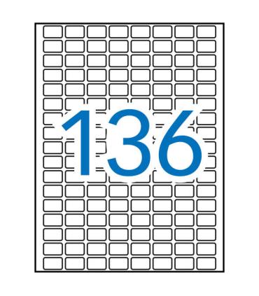 Apli Etiquetas A5 Blancas 10.0 x 16.0mm 15 Hojas