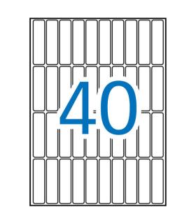 Apli Etiquetas A5 Blancas 13.0 x 50.0mm 15 Hojas