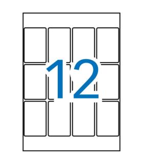 Apli Etiquetas A5 Blancas 34.0 x 53.0mm 15 Hojas