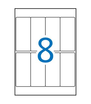 Apli Etiquetas A5 Blancas 36.0 x 82.0mm 15 Hojas