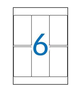 Apli Etiquetas A5 Blancas 49.0 x 82.0mm 15 Hojas