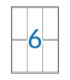 Apli Etiquetas A5 Blancas 49.0 x 100.0mm 15 Hojas