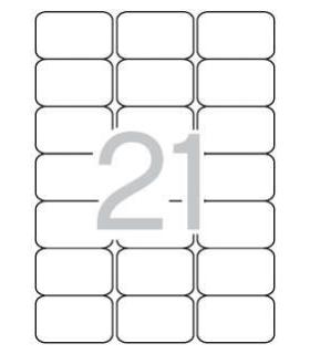 Apli Etiquetas Blancas Permanentes 63.5 x 38.1mm 25 Hojas