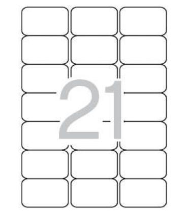 Apli Etiquetas Blancas Permanentes 63.5 x 38.1mm 25 Hojas