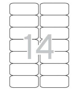 Apli Etiquetas Blancas Permanentes 99.1 x 38.1mm 25 Hojas