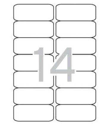 Apli Etiquetas Blancas Permanentes 99.1 x 38.1mm 25 Hojas