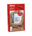 Apli Pack de 50 Encuadernadores Deslizantes - Facil y Rapido - Ranura para Insercion - Capacidad 100 Hojas - Color Blanco