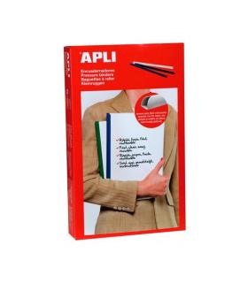 Apli Pack de 50 Encuadernadores Deslizantes - Facil y Rapido - Ranura para Insercion - Capacidad 150 Hojas - Color Negro