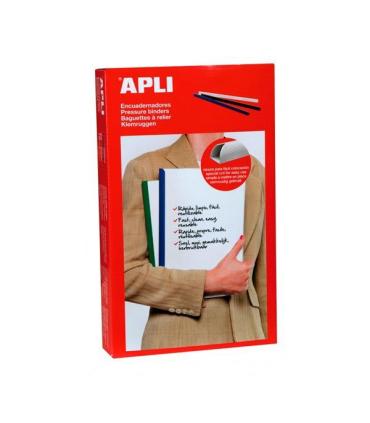 Apli Pack de 50 Encuadernadores Deslizantes - Facil y Rapido - Ranura para Insercion - Capacidad 150 Hojas - Color Negro