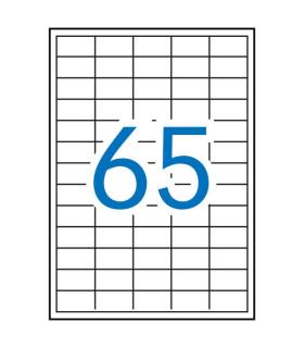 Apli Etiquetas Blancas Permanentes para Laser 38.0 x 21.2mm 250 Hojas