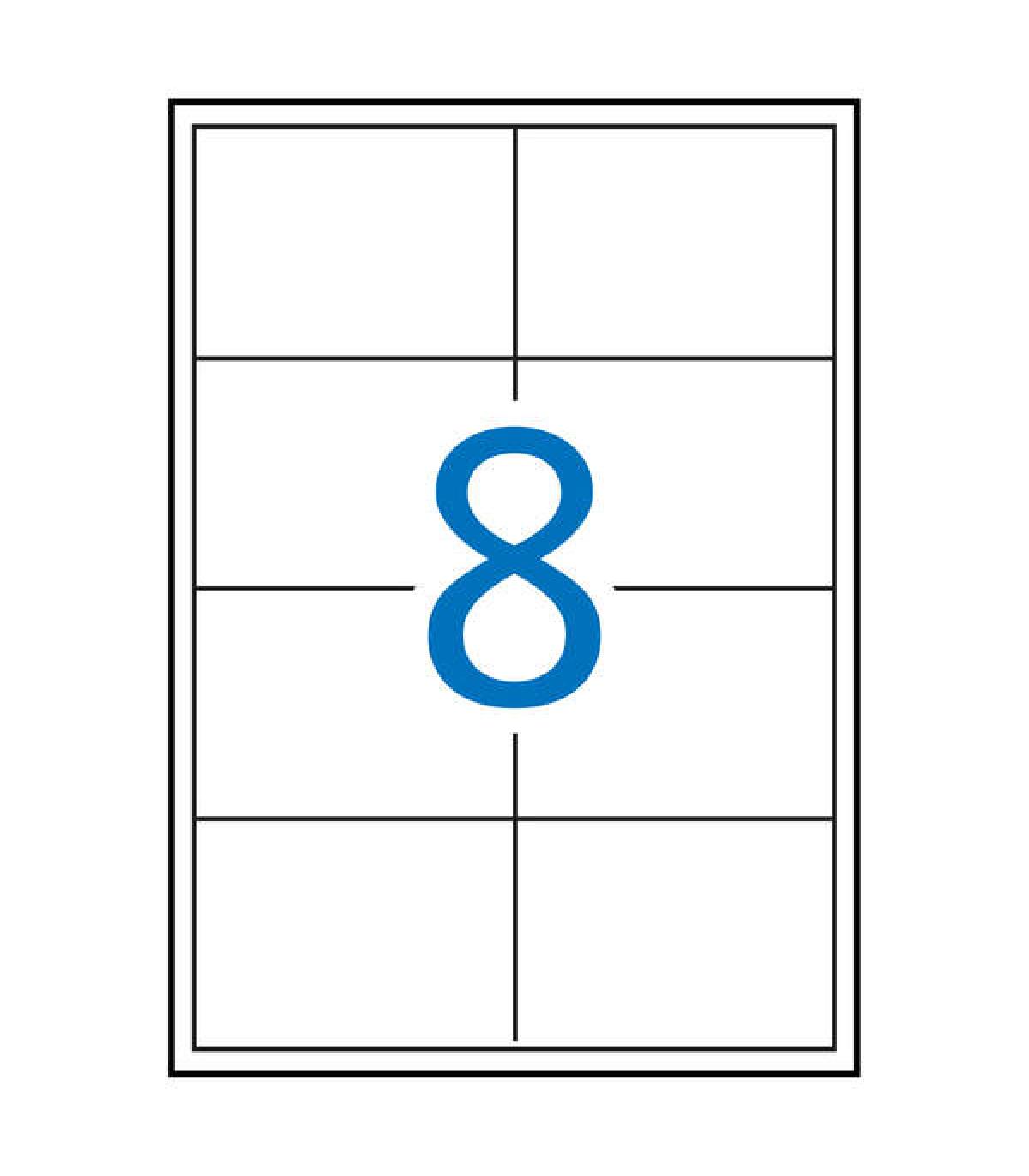 Apli Etiquetas Blancas Permanentes para Laser 97.0 x 67.7mm 250 Hojas