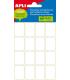 Apli Etiquetas Minibolsa Blancas 19.0 x 27.0mm 6 Hojas