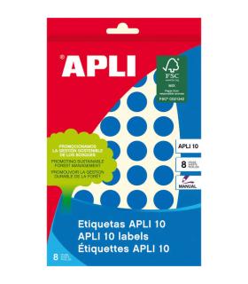 Apli Etiquetas 10 Azules Ø 16mm 8 Hojas