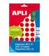 Apli Etiquetas 10 Rojas Ø 16mm 8 Hojas