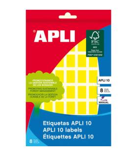 Apli Etiquetas 10 Amarillas 12 x 18mm 8 Hojas