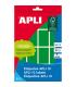 Apli Etiquetas 10 Verdes 25 x 40mm 8 Hojas