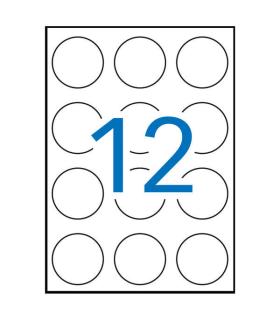 Apli Etiquetas Rojo Fluorescente Permanentes Ø 60.0mm 20 Hojas