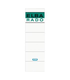 Elba Etiquetas Adhesivas L80mm - Facil de Pegar - Tamaño L80mm - Ideal para Organizar y Etiquetar - Color Blanco