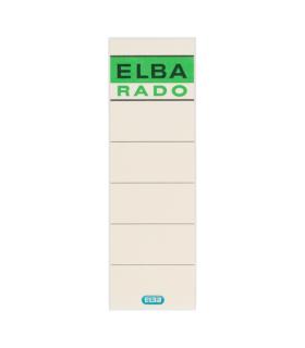 Elba Pack de 100 Unidades Etiquetas Adhesivas L80mm - Facil de Pegar - Medida de 80mm - Color Beige