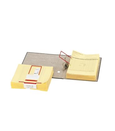 Elba Encuadernadores Data-Clip Plastico con Alambre Interior - Facil de Usar - Resistente - Color Rojo Pack de 10