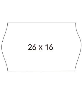 Apli Etiquetas Blancas de Alta Calidad para Maquinas Etiquetadoras de Precios de 2 Lineas - Tamaño 26 x 16mm - Adhesivo Removibl