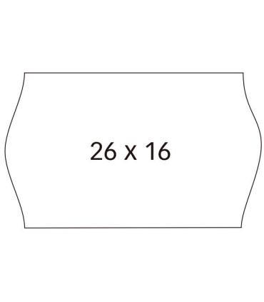 Apli Etiquetas Blancas de Alta Calidad para Maquinas Etiquetadoras de Precios de 2 Lineas - Tamaño 26 x 16mm - Adhesivo Removibl