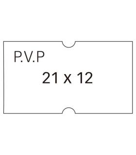 Apli Etiquetas Blancas de Alta Calidad para Maquinas Etiquetadoras de Precios de 1 Linea - Tamaño 21x12mm - Adhesivo Removible..