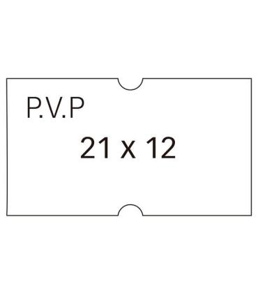 Apli Etiquetas Blancas de Alta Calidad para Maquinas Etiquetadoras de Precios de 1 Linea - Tamaño 21x12mm - Adhesivo Removible..
