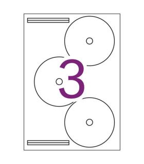 Apli Etiquetas CD/DVD Permanentes Dorso Opaco 100 Hojas I/L/C