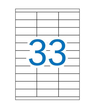 Apli Etiquetas Blancas Permanentes 70.0 x 25.4mm 500 Hojas