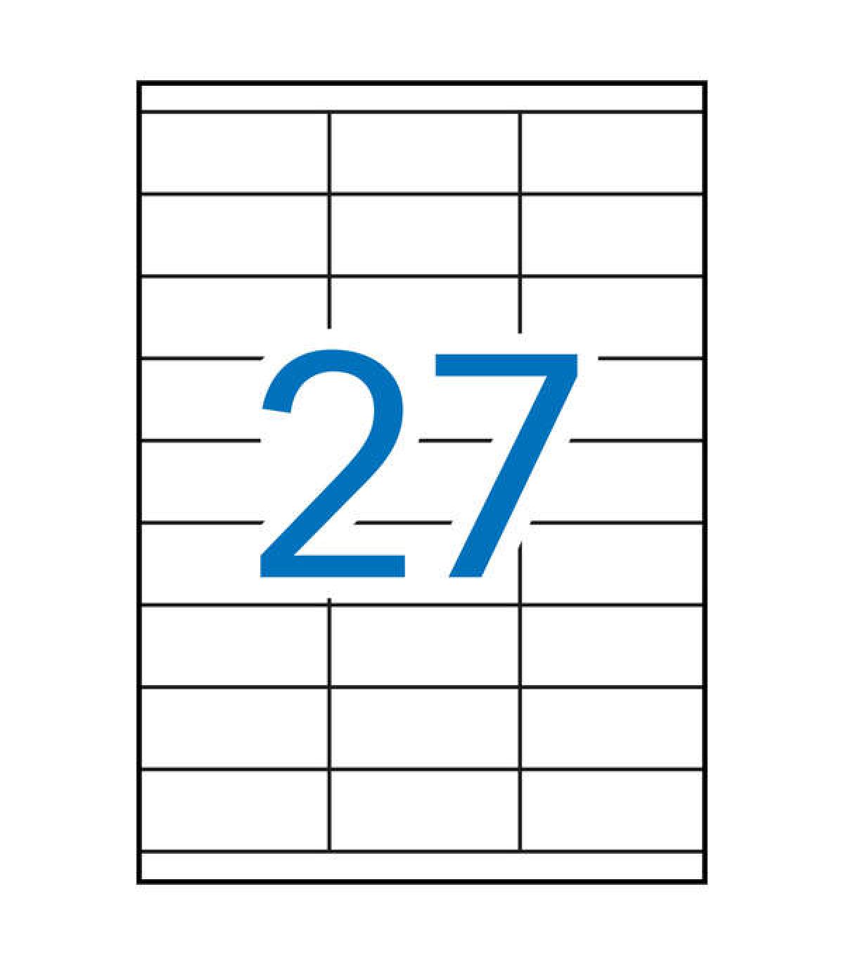 Apli Etiquetas Blancas Permanentes 70.0 x 30.0mm 500 Hojas