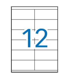 Apli Etiquetas Blancas Permanentes 105.0 x 48.0mm 500 Hojas